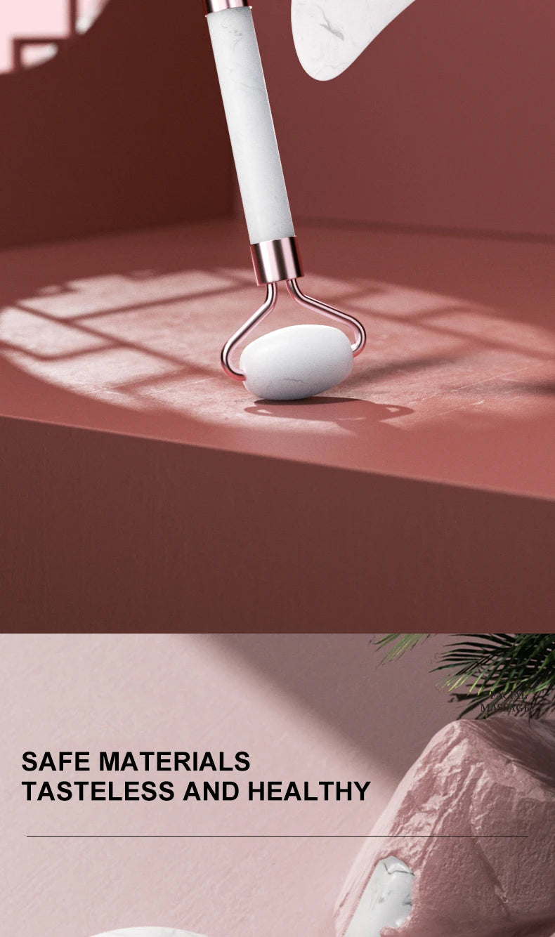 Roller Visage & Cou – Massage Résine Premium | Décongestion, Glow & Relaxation