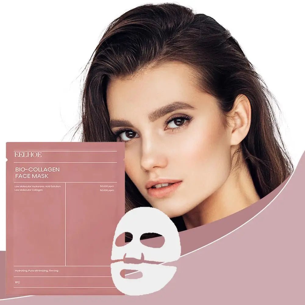 Masque Visage Bio - Collagène – Hydratation Intense & Éclat | Réduction des Pores & Soin Nuit - AquaLyss
